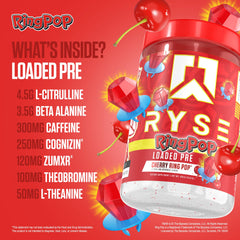 RYSE etiqueta de ingredientes en detalle para transparencia y selección informada