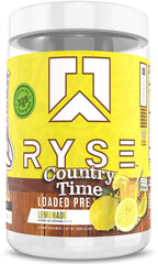 RYSE Up Supplements envase frontal Country Time Lemonade mostrando 30 servicios y marca