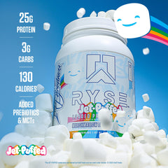 RYSE Up Supplements batido preparado en vaso listo para consumir