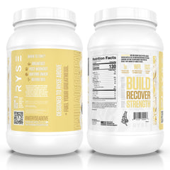RYSE Up Supplements batido servido con pancakes mostrando versatilidad