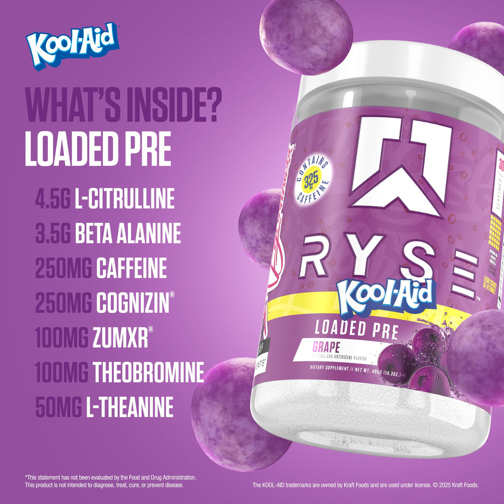 RYSE Up Supplements vaso mezclado en uso para energía antes del entrenamiento
