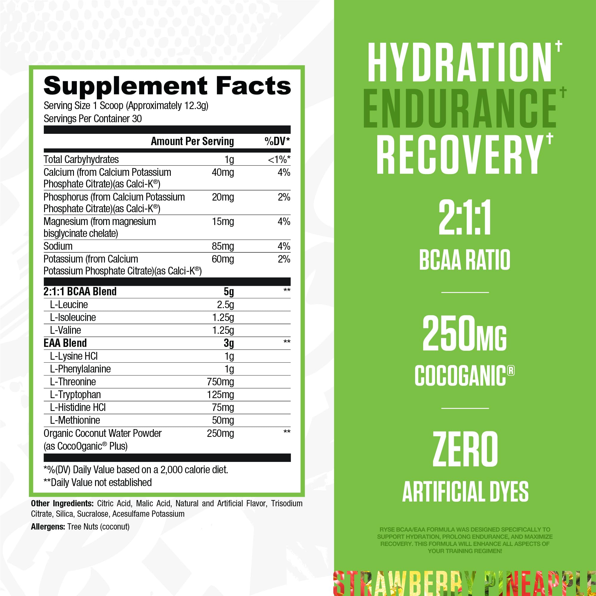 RYSE Up Supplements textura del polvo, beneficio: mezcla fina y solubilidad