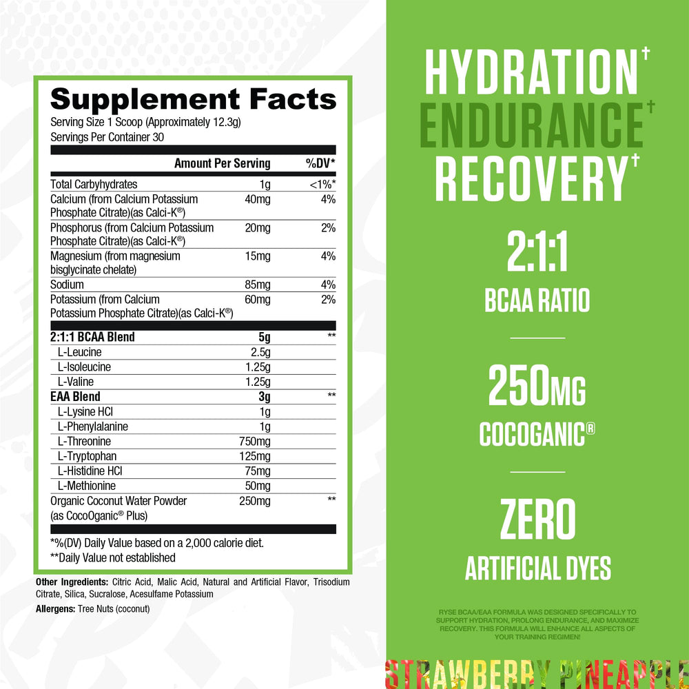 RYSE Up Supplements textura del polvo, beneficio: mezcla fina y solubilidad
