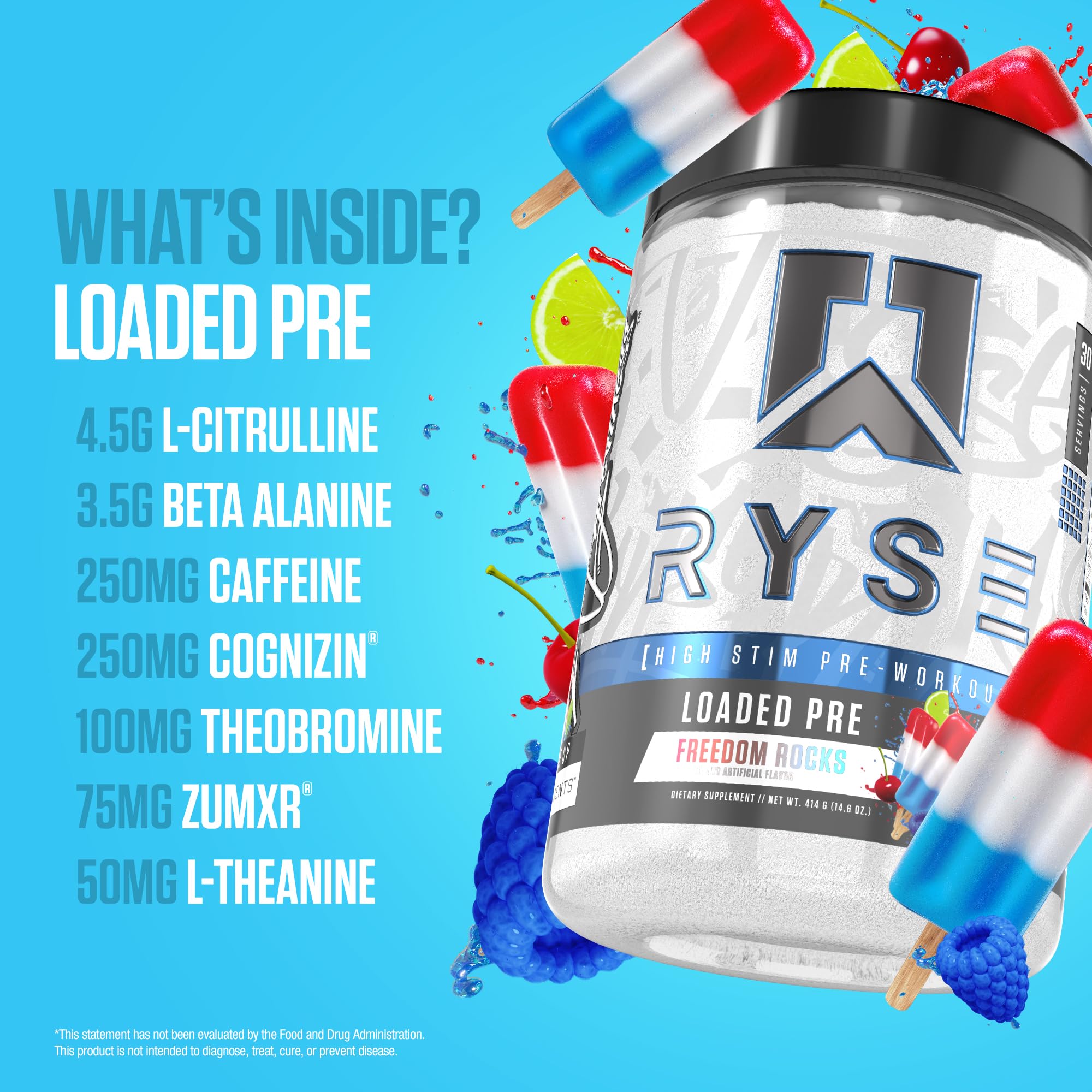 RYSE Up Supplements vaso mezclado listo para consumo y energía
