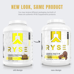 RYSE Up envase comparado con mano para visualizar tamaño práctico