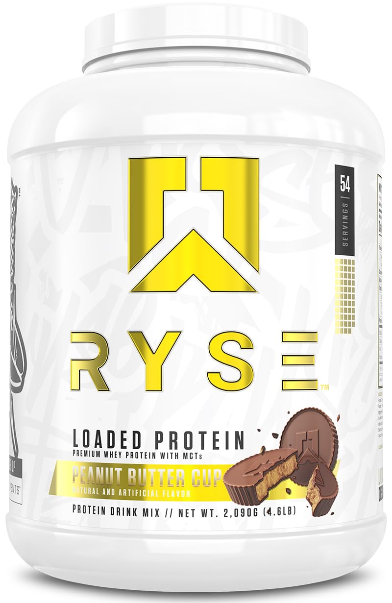 RYSE Up envase frontal mostrando diseño y porciones para planificación