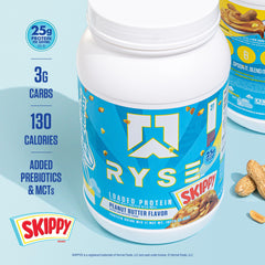 RYSE Up etiqueta nutricional y lista de ingredientes limpia y transparente