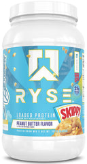 RYSE Up frente del tarro mostrando la etiqueta y beneficio nutritivo