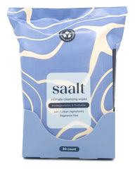 saalt empaque frontal mostrando 30 toallitas, comodidad para llevar