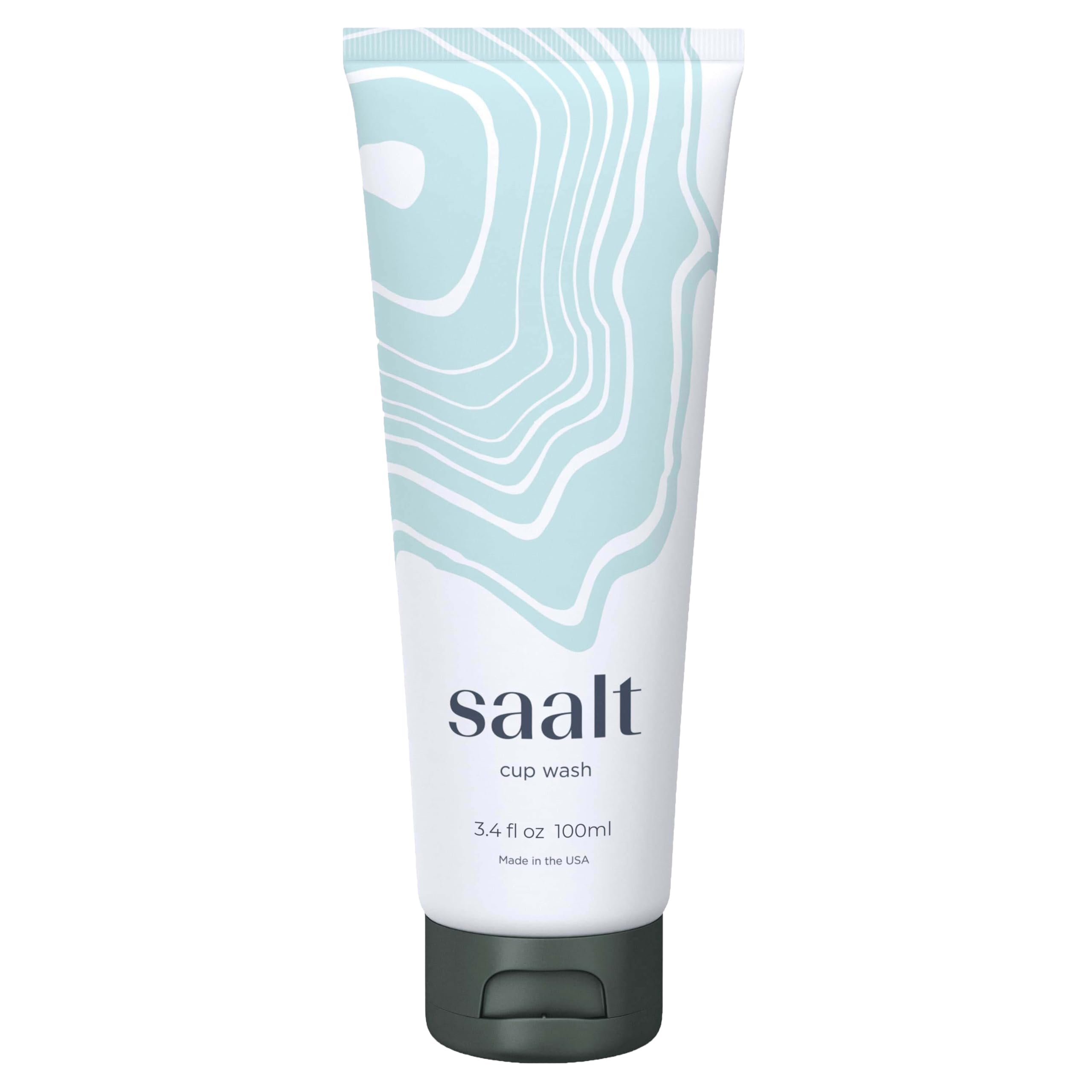 Saalt limpiador frontal del envase mostrando diseño y beneficios