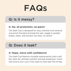 Fácil limpieza y esterilización de Saalt Soft Cup.