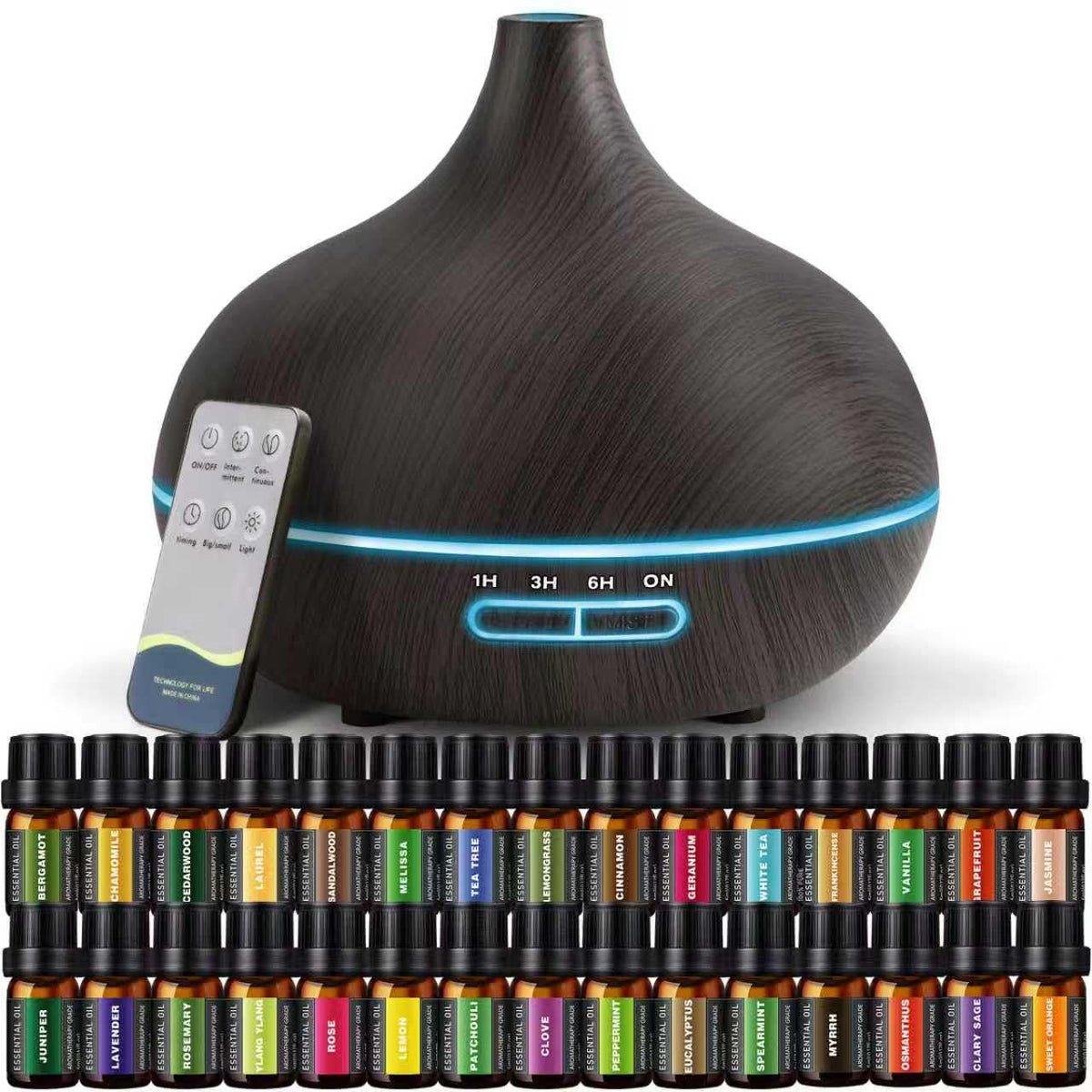 SACATR vista frontal del difusor mostrando diseño y capacidad 550ml, práctico