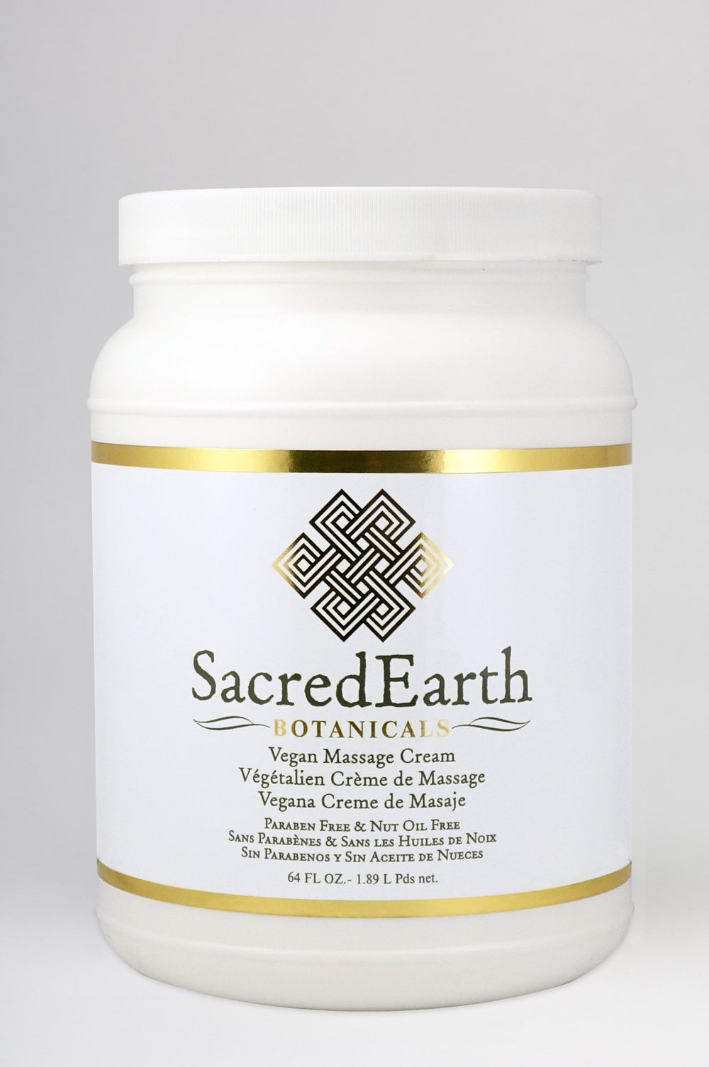 Sacred Earth Botanicals frasco frontal, textura rica y agarre controlado