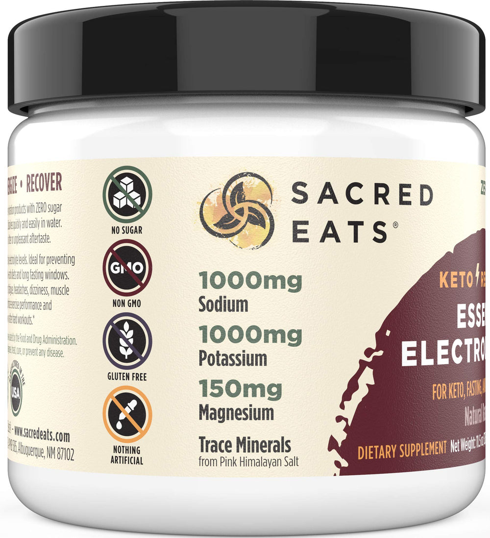 Sacred Eats textura del polvo en cuchara mostrando disolución rápida y sin grumos