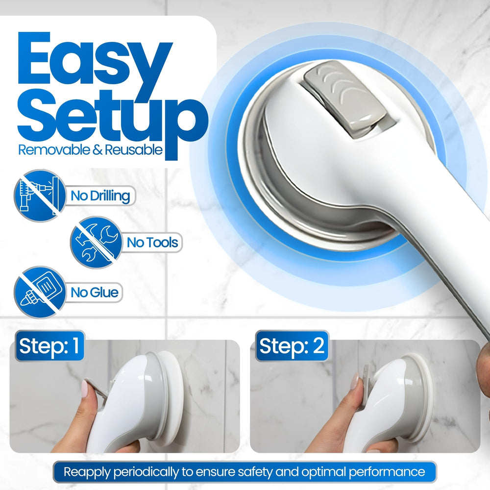 Safe-er-Grip mano apoyada demostrando uso sencillo y seguro