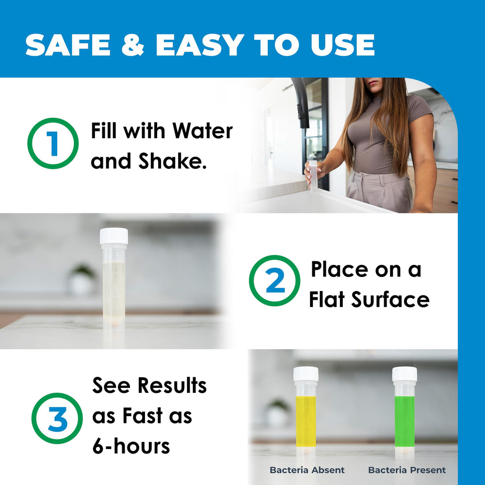 Safe Home etiqueta con instrucciones claras y certificaciones visibles como beneficio