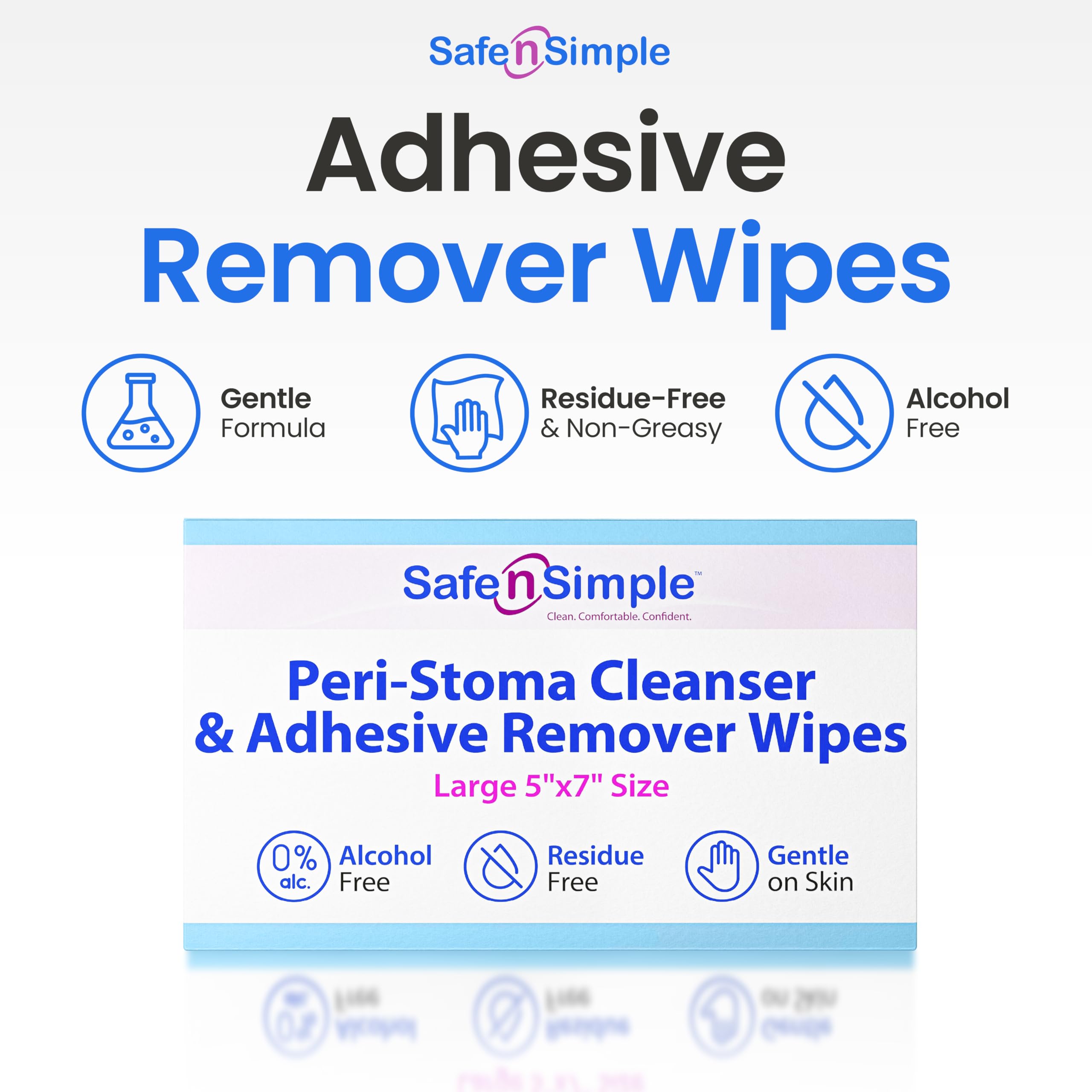 Safe n' Simple primer plano textura de la toallita que demuestra absorción y suavidad