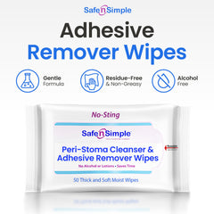 Safe n' Simple limpieza de adhesivo en ostomía, mejora adherencia de bolsa