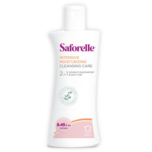 Saforelle frontal del envase 250 ml mostrando diseño y beneficio hidratante