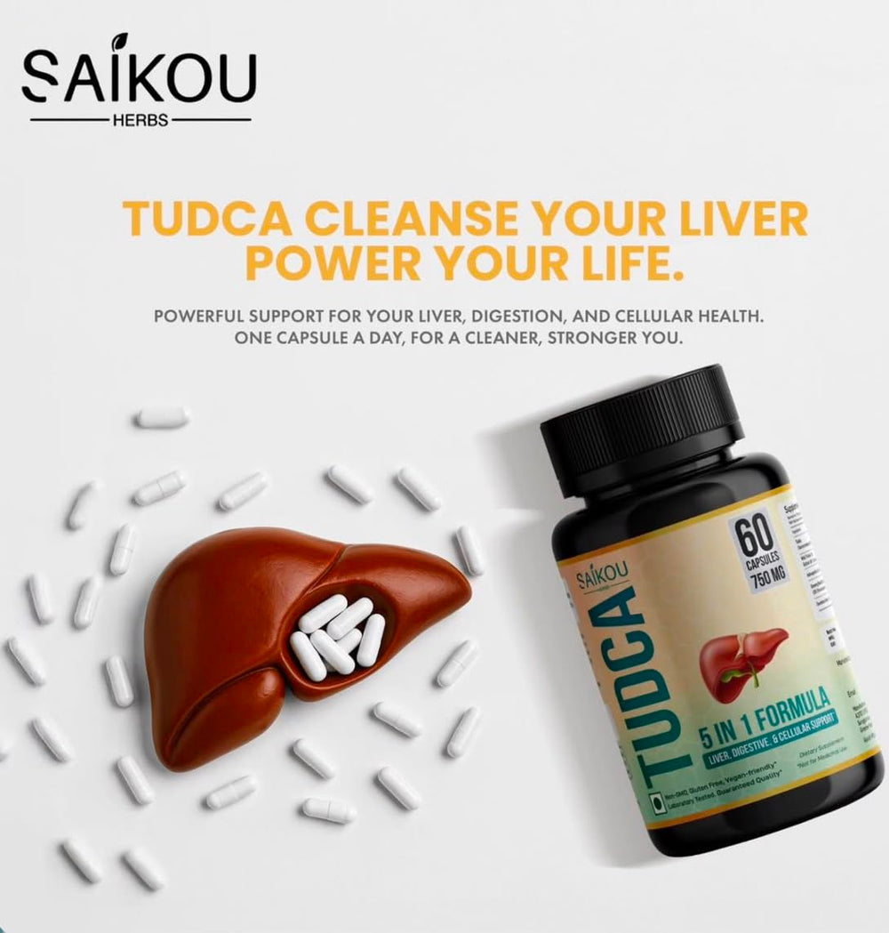 SAIKOU HERBS cápsula en mano para apreciar tamaño y dosificación práctica