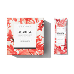 SAKARA packaging frontal mostrando la barra y beneficios nutricionales