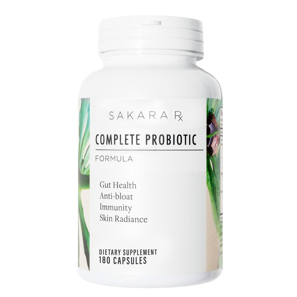 SAKARA frasco frontal mostrando 180 cápsulas y envase limpio, ideal para uso diario