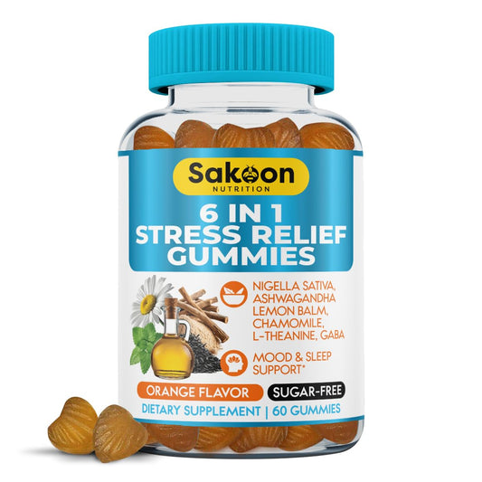 Sakoon envase frontal 60 gomitas muestra práctico y calmante