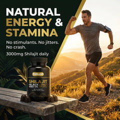 Etiqueta nutricional de Sakoon Shilajit mostrando transparencia y pruebas