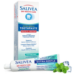 Salivea frente del tubo mostrando la marca y envase, beneficio: orientación clara del producto