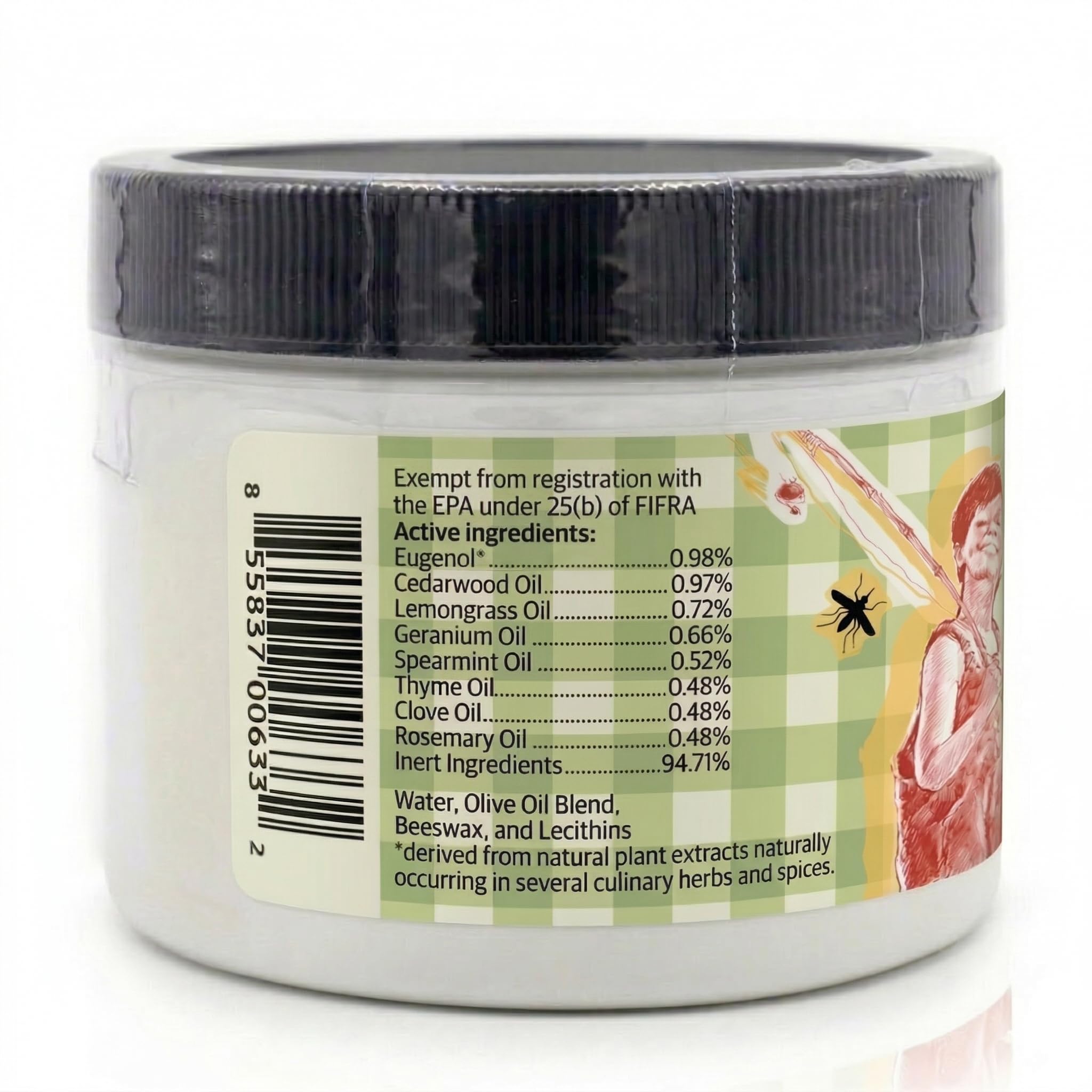 SALLYEANDER bote abierto con crema visible, destacando ingredientes naturales