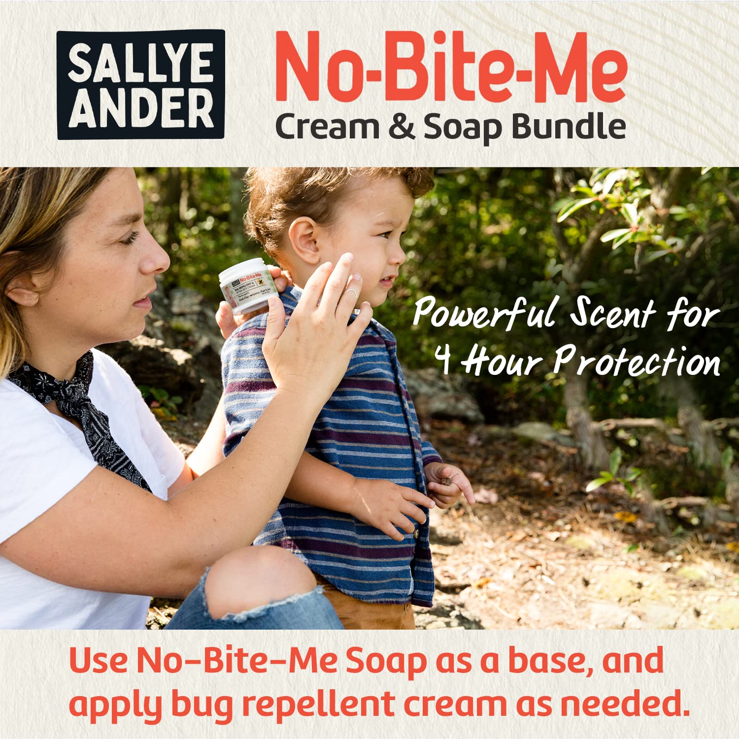 SALLYEANDER crema abierta mostrando consistencia, alivio e hidratación