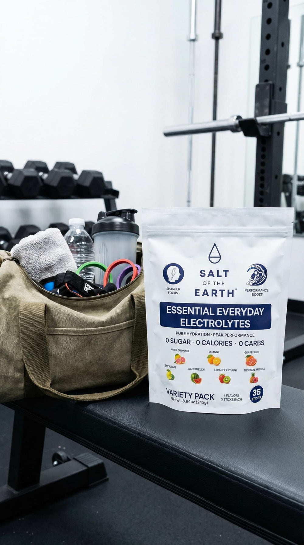 Salt of the Earth comparación de tamaño, práctico y portátil en mano