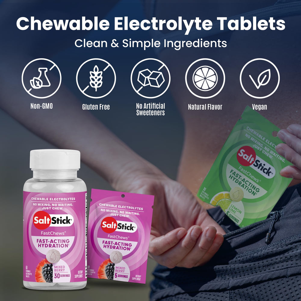 SaltStick envase con cierre resealable mantiene tabletas frescas