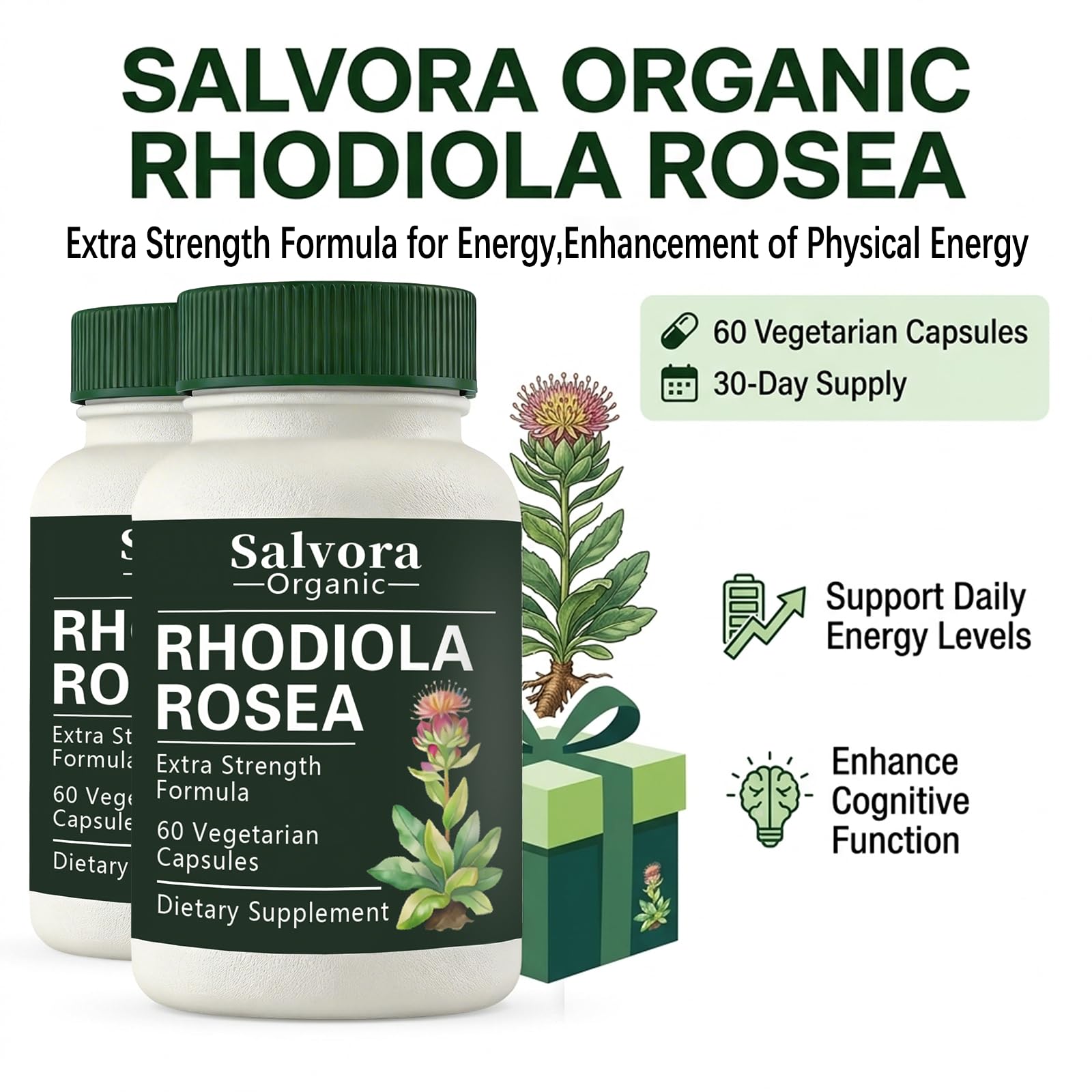 Salvora Organic cápsulas al descubierto mostrando forma fácil de tragar