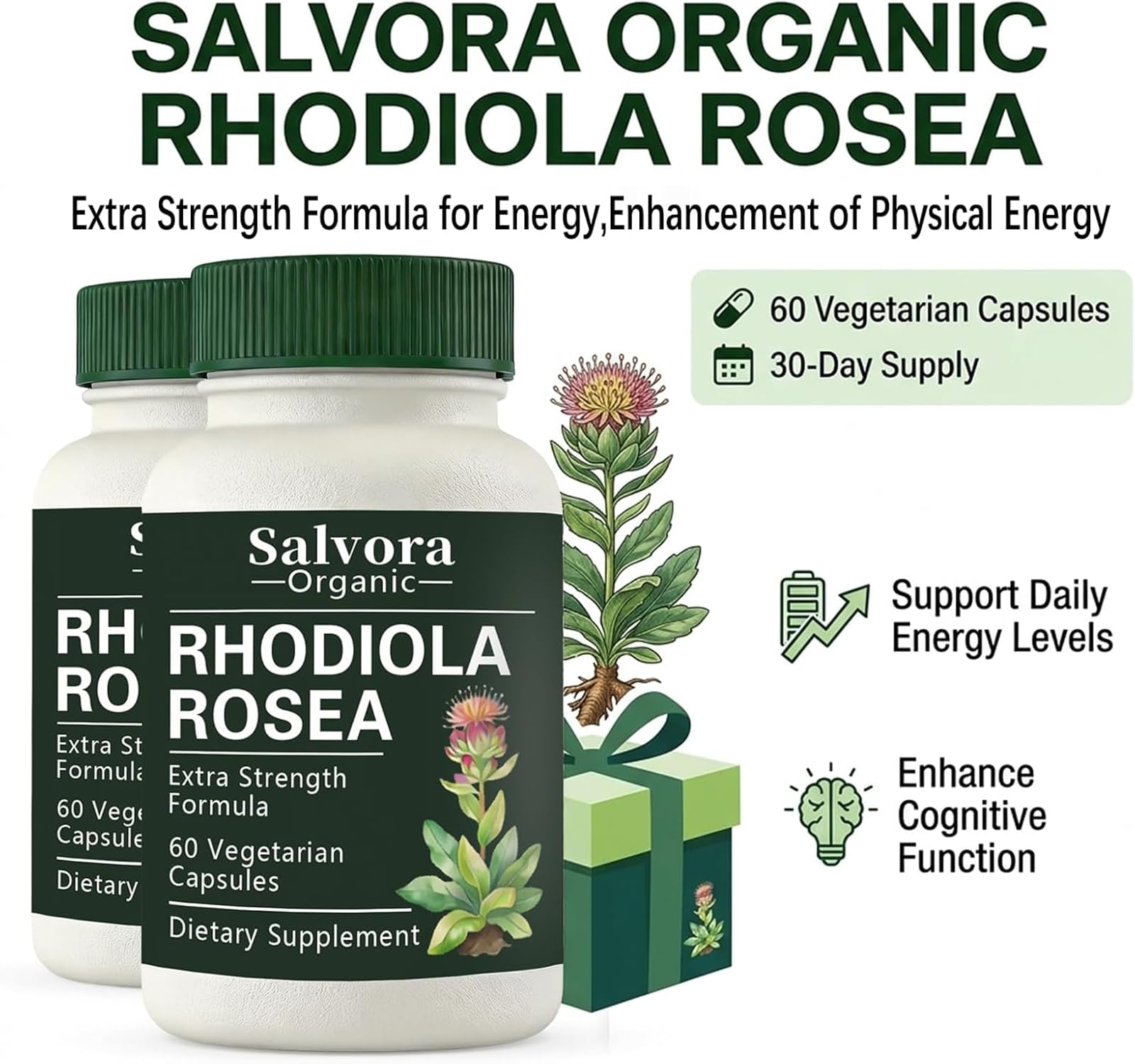 Salvora Organic cápsulas en mano para dosificar fácilmente