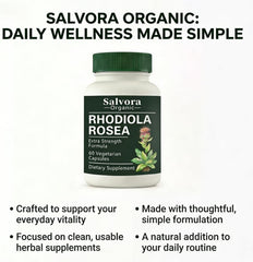 Salvora Organic cápsulas dispuestas sobre mesa para presentación limpia