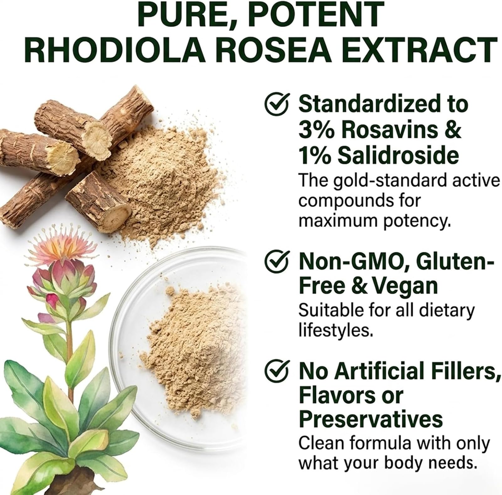 Salvora Organic etiqueta con información de ingredientes y dosis
