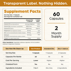 detalle de etiqueta SANDHUHERBALS con tabla nutricional, transparencia en dosis