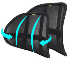 SANHSEHOME vista frontal del soporte lumbar con diseño ergonómico útil