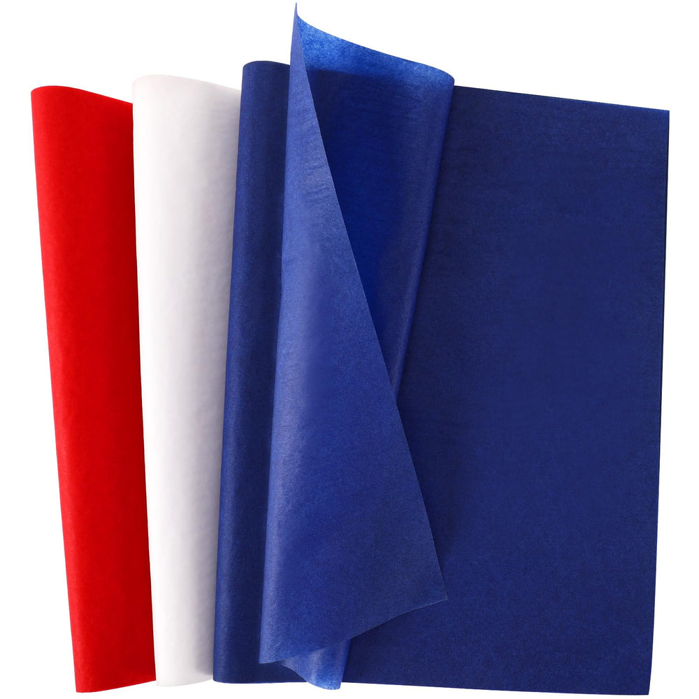 SANNIX paquete frontal de papel seda rojo blanco azul ideal para fiestas