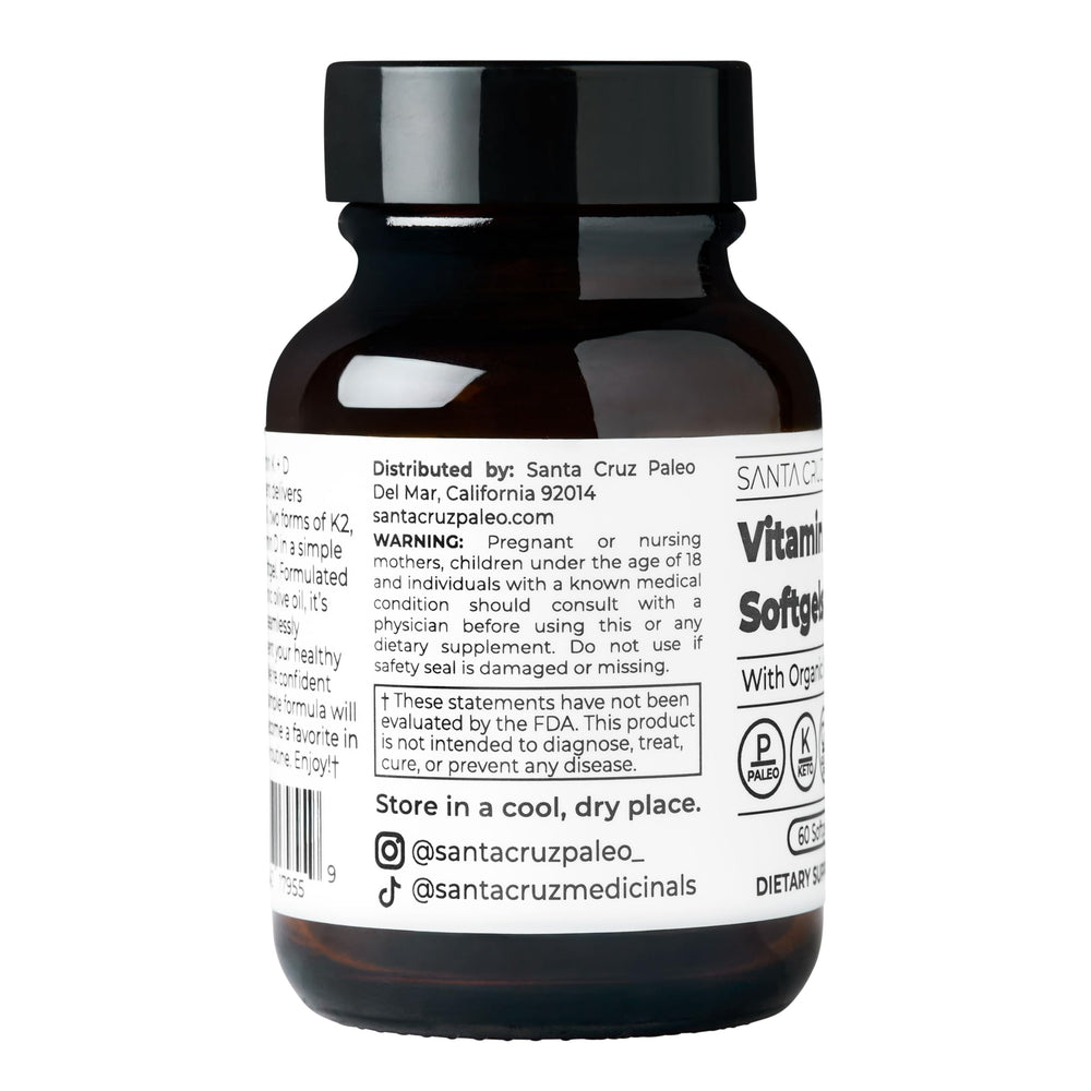 Santa Cruz Paleo etiqueta con ingredientes limpios y beneficios visibles