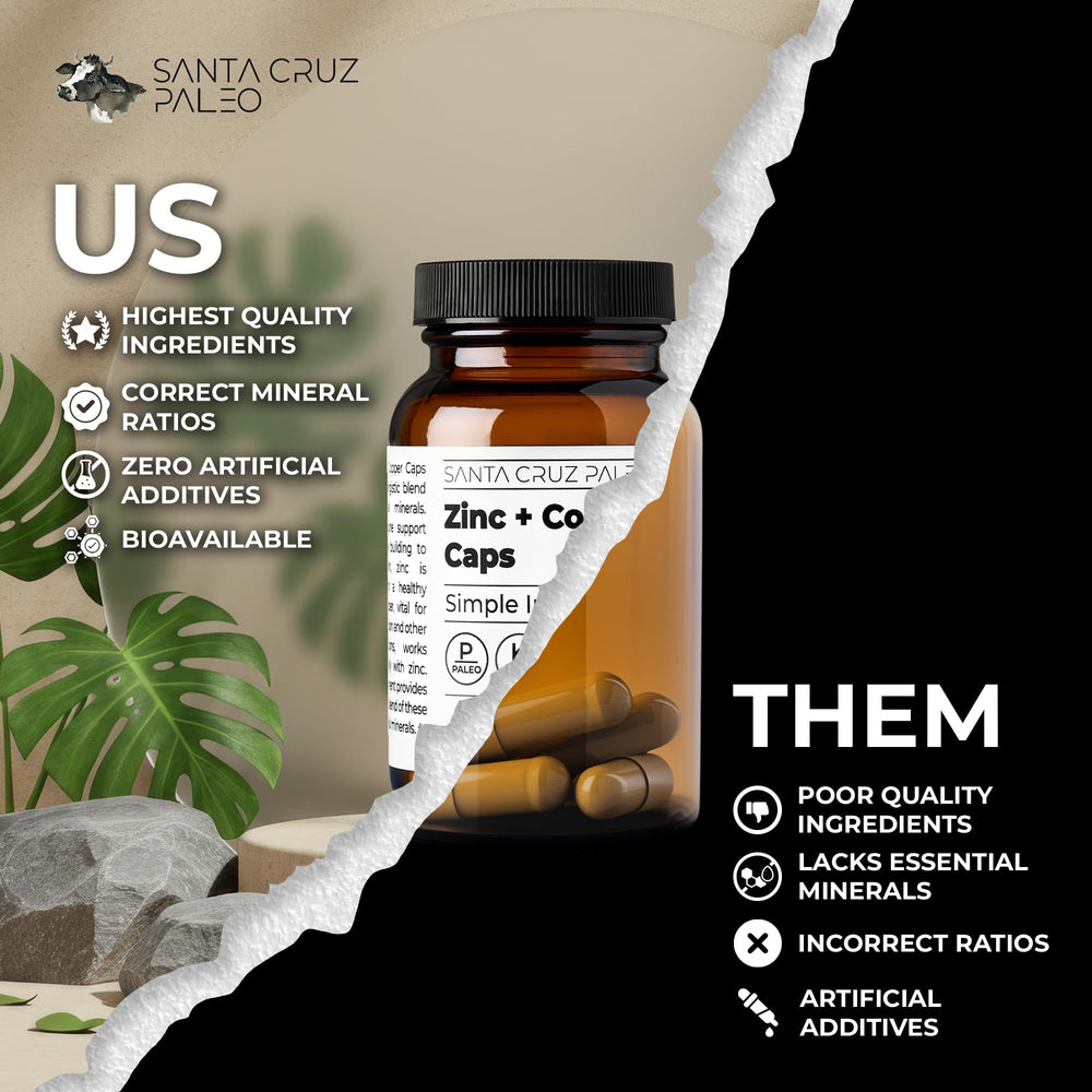 Santa Cruz Paleo etiqueta con lista de ingredientes clara y legible