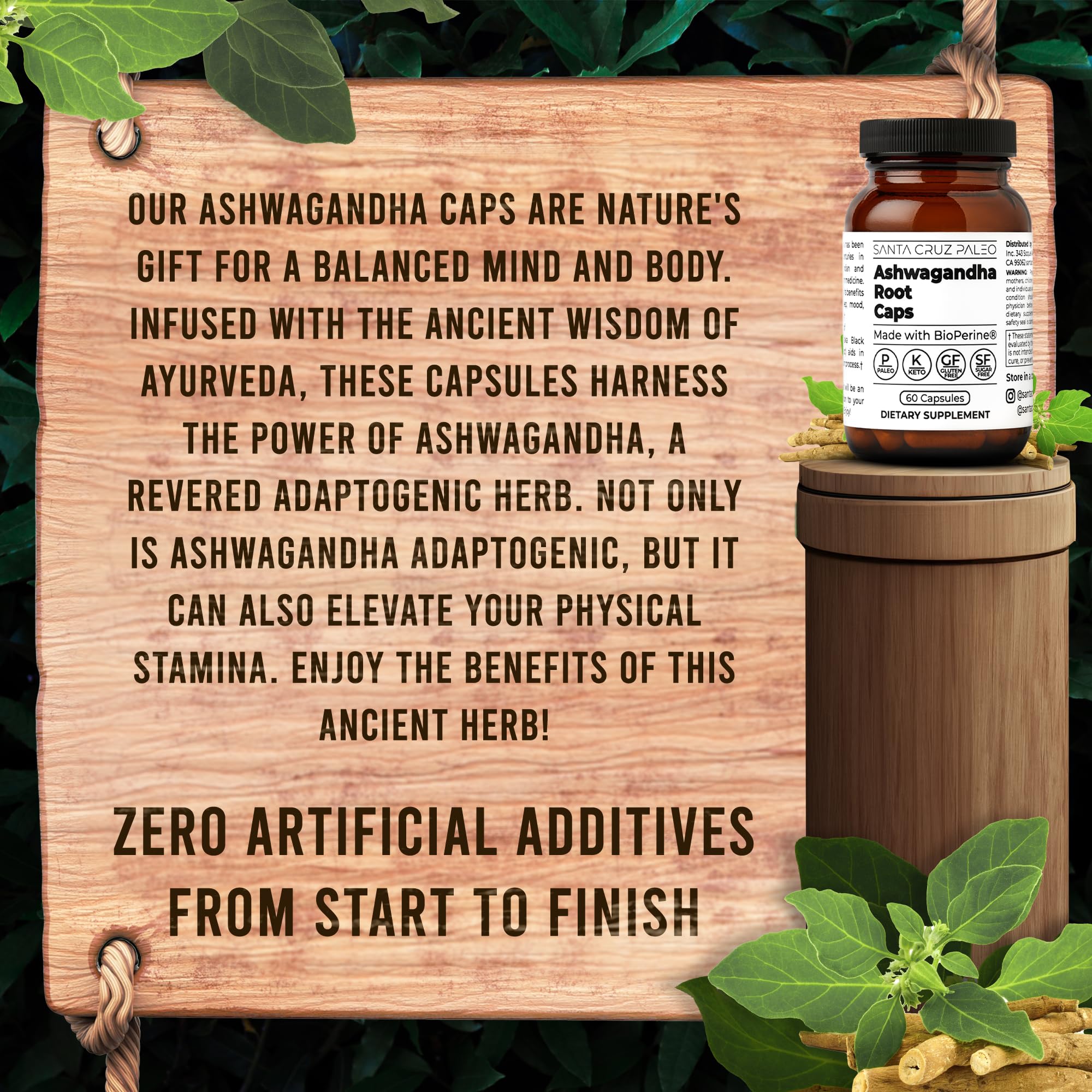 Santa Cruz Paleo etiqueta nutricional enfocada para ver ingredientes clave