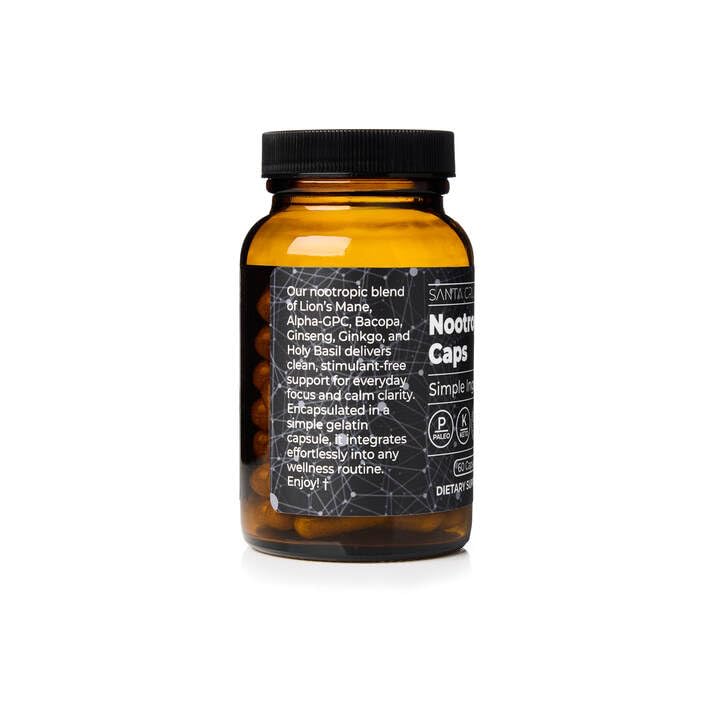Santa Cruz Paleo polvos de ingredientes ilustrando origen natural y pureza