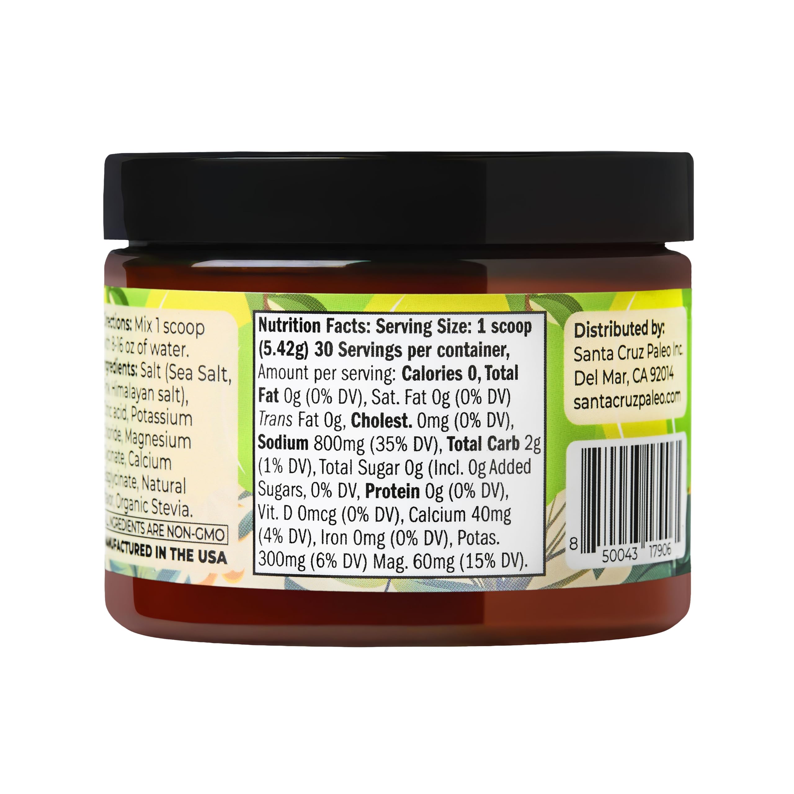 Santa Cruz Paleo polvo junto a limones y lima mostrando sabor cítrico