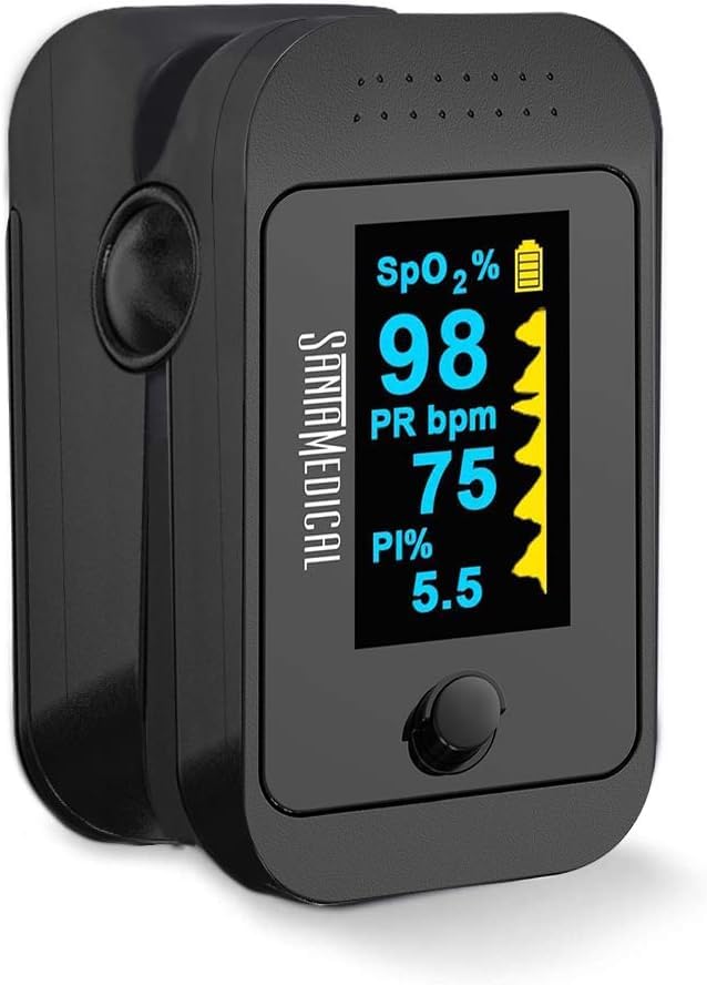 Santamedical pantalla OLED bicolor detalle para lectura rápida