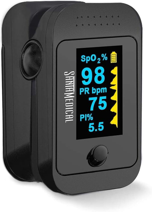 Santamedical pantalla OLED bicolor detalle para lectura rápida