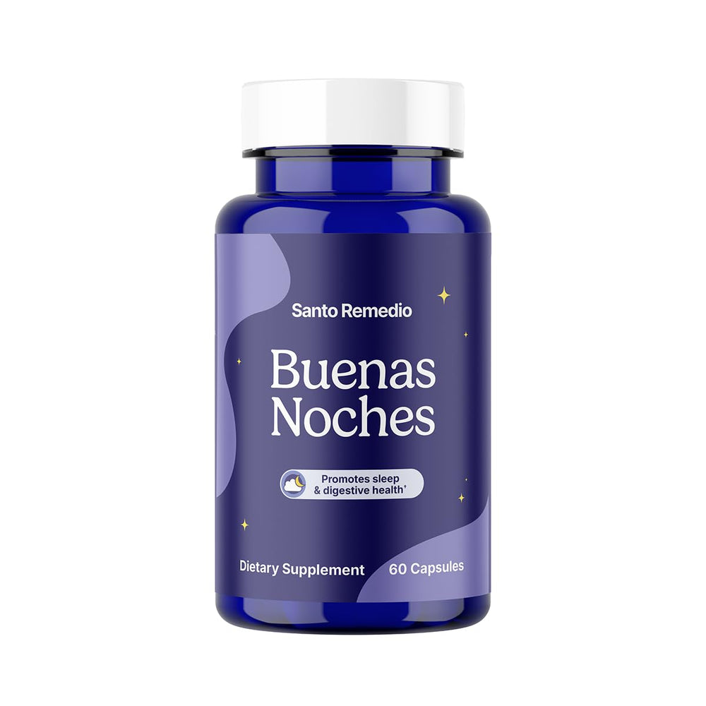 Santo Remedio botella frontal mostrando la presentación y beneficios en la etiqueta