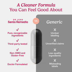 Santo Remedio etiqueta con lista de ingredientes y sin gluten