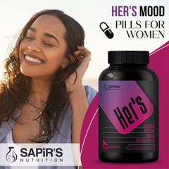 Sapir's Nutrition Her's etiqueta con lista de ingredientes y confianza